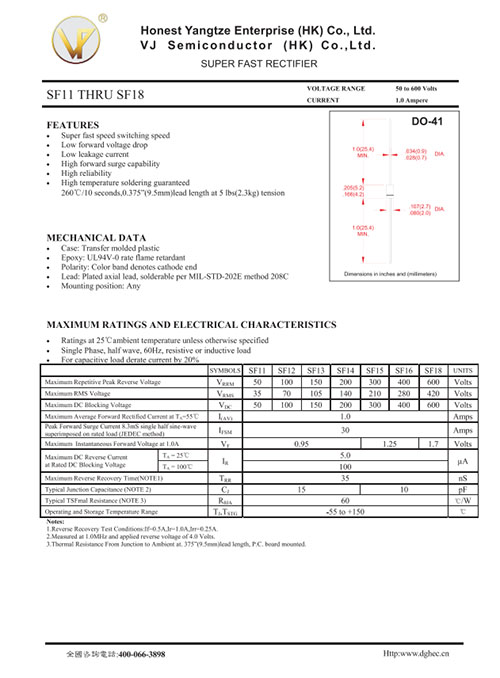 泓金贝DFR1A至DFR1M产品规格(F7)