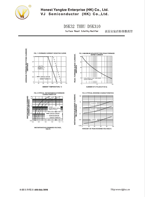 泓金贝DSK32至DSK310产品规格书